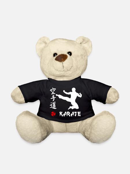 Karate white - Teddy Bear - black