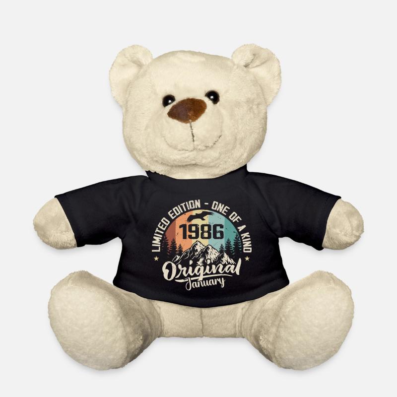 Janvier 1986 Original Cadeau D'anniversaire 40 Ans - Nounours - noir