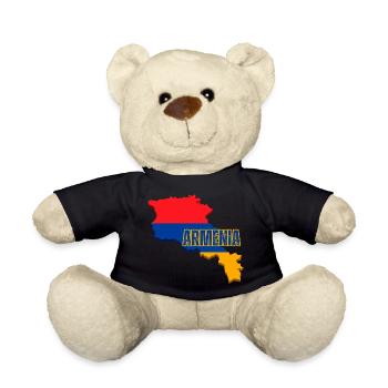 Drapeau de l’Arménie, Carte du drapeau de l’Arménie, Drapeau de l’Arménie - Nounours - noir - Devant