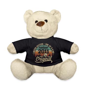Geboren im Februar 2011 Vintage Geschenk - Februar 2011 - Teddy - Schwarz - Vorne