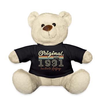 Original 1981 Vintage 1981 Geburtstag Retro 1981 - Teddy - Schwarz - Vorne