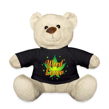 Weed Lover - Cannabis Lover - Marihuana Lover - Teddy - Schwarz - Vorne