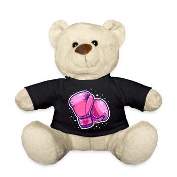 Boxhandschuhe Grafik - Teddy - Schwarz - Vorne