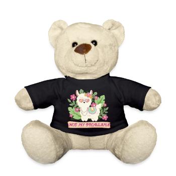 Sommer Lama Alpaka - Not my problem - Teddy - Schwarz - Vorne