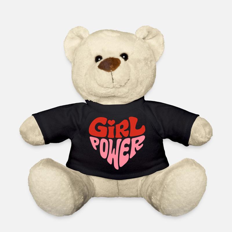 Feminist Girl Power Herz Design - Teddy - Schwarz