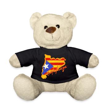 I love Catalonia, map of Catalonia - Teddy Bear - black - Front