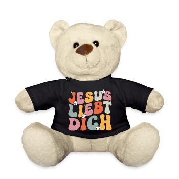 Jesus Liebt Dich Bibel Gott Christus Religious - Teddy - Schwarz - Vorne