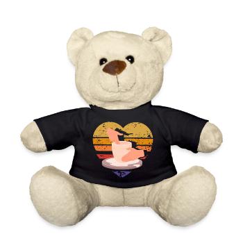 Liebe Zur Töpferei Herz Design - Teddy - Schwarz - Vorne