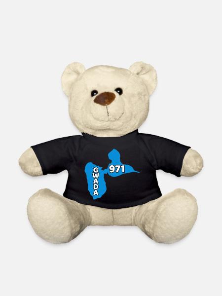 Map of Guadeloupe 971 - Teddy Bear - black
