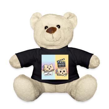 Buch vs. Film – Lustiges Literatur-Motiv - Teddy - Schwarz - Vorne