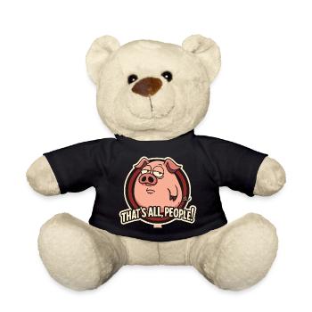 Sassy Pig That's All People - Teddy Bear - black - Front
