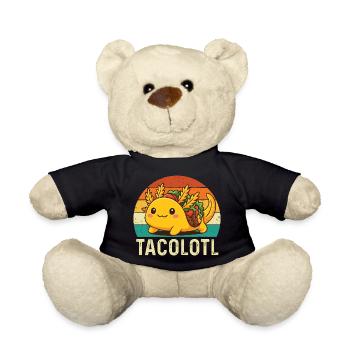 Tacolotl Süßes Axolotl Taco Mashup - Teddy - Schwarz - Vorne