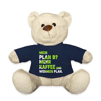Mehr Kaffee statt Plan B - Teddy - French Navy - Vorne
