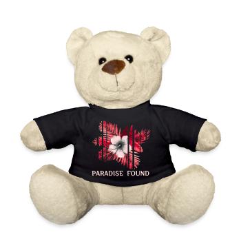 Paradise Found Tropical Hibiscus - Teddy Bear - black - Front
