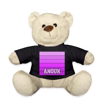 Nom de la fille Anou - Nounours - noir - Devant