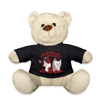 ALLES, WAS ICH MIR ZU WEIHNACHTEN WÜNSCHE, SIND 100 KATZEN - Teddy - Schwarz - Vorne