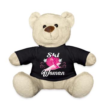 Ski Femme Retro Rose Ski - Nounours - noir - Devant