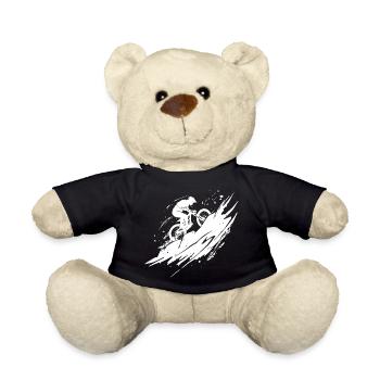 Energetic Mountain Bike Art Cyclist - Teddy Bear - black - Front