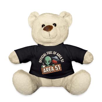 Funny Area 51 Alien UFO Coffee Lovers - Teddy Bear - black - Front