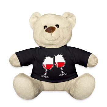 2 Rotweingläser (Rotwein / Wein / Bauchig / Zu 3C) - Teddy - Schwarz - Vorne