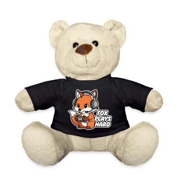 Fuchs mit Headset Spielheld - Teddy - Schwarz - Vorne