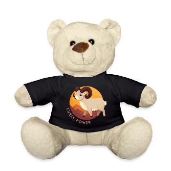 Aries Curly Power - Teddy Bear - black - Front