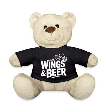Ailes et bière - Nounours - noir - Devant