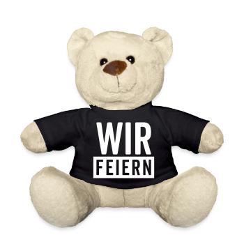 We Celebrate – Party Motif - Teddy Bear - black - Front
