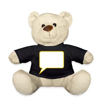 Personalize your own speech bubble comic - Teddy Bear - black - Front