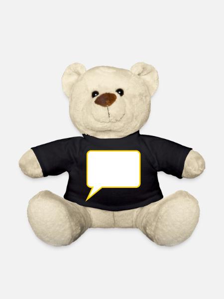 Sprechblase Comic selbst gestalten personalisieren - Teddy - Schwarz
