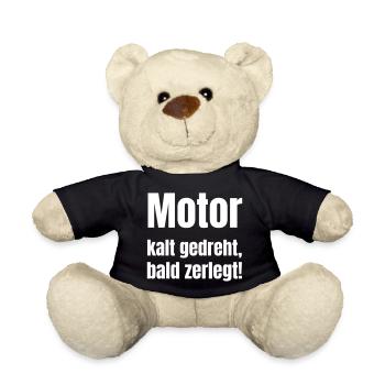 Cold Engine Saying - Teddy Bear - black - Front