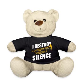 Je détruis le trompettiste du silence - Nounours - noir - Devant