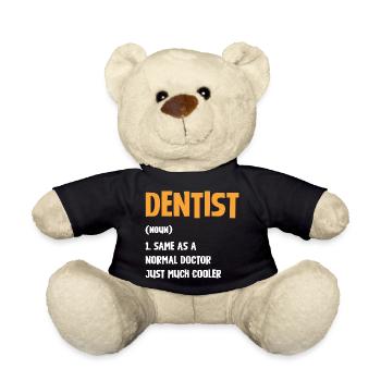 Typographie de l’humour dentaire - Nounours - noir - Devant