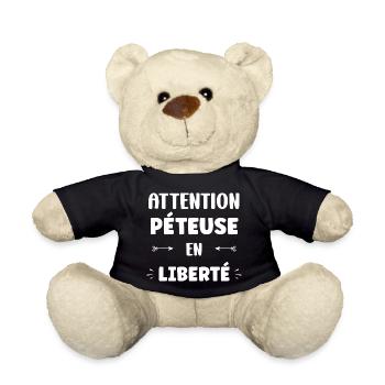 Attention Pétueuse Liberté - Nounours - noir - Devant