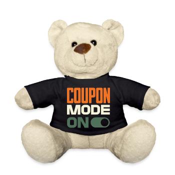 Coupon Mode On – Schnäppchenjäger Retro Design - Teddy - Schwarz - Vorne
