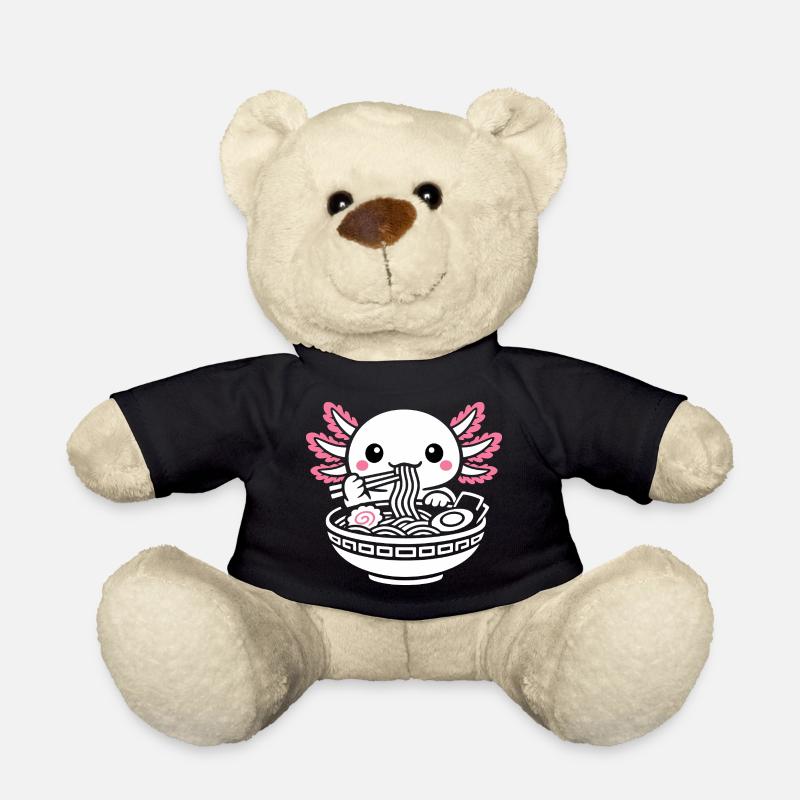 Cadeau mignon de ramen Axolotl Kawaii - Nounours - noir