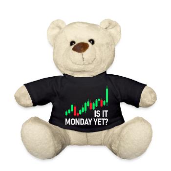 Is it monday yet? Stock Market Exchange Trader - Teddy Bear - black - Front