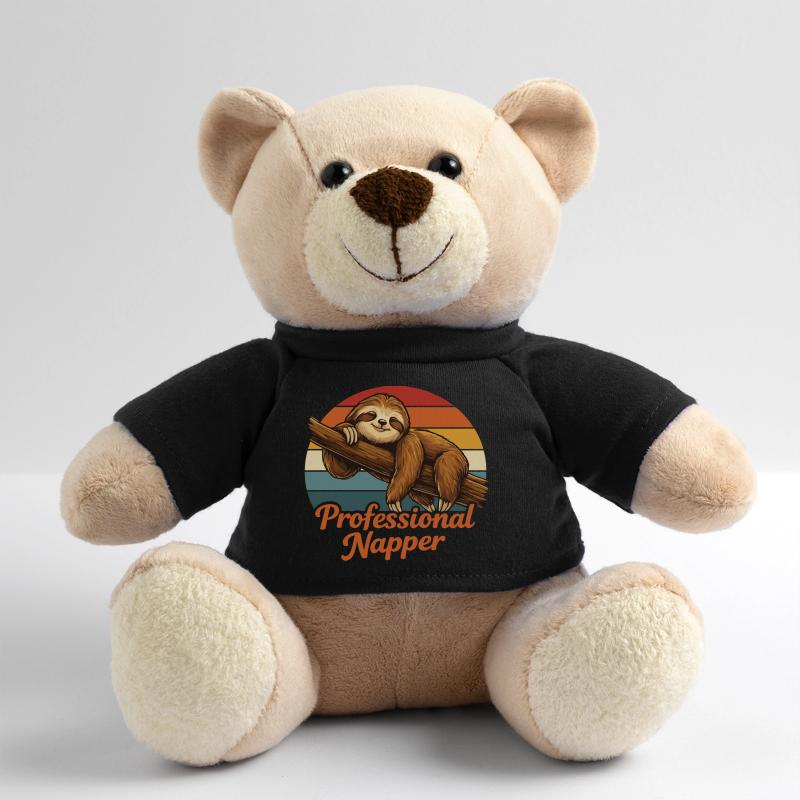 Professional Napper Sloth Shirt Funny Lazy Teddy