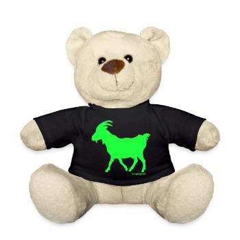 G.O.A.T. Chèvre bouc émissaire néon vert - Nounours - noir - Devant