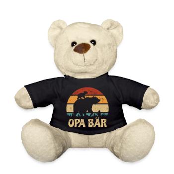 Grand-père Ours - Fête des Mères - Cadeau vintage - Nounours - noir - Devant