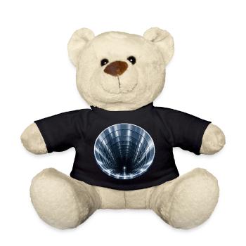 Blue Spiral Tunnel - Teddy Bear - black - Front