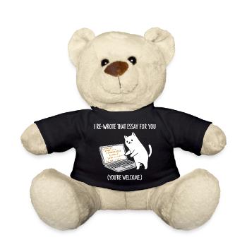 Code cat explains tasks - Teddy Bear - black - Front