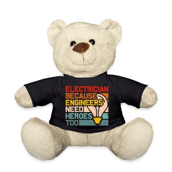 Électriciens Héros : Les ingénieurs ont besoin de héros électriques - Nounours - noir - Devant