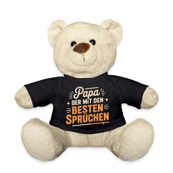 Stolzer Frischgebackener Papa Der beste Vater - Teddy - Schwarz - Vorne