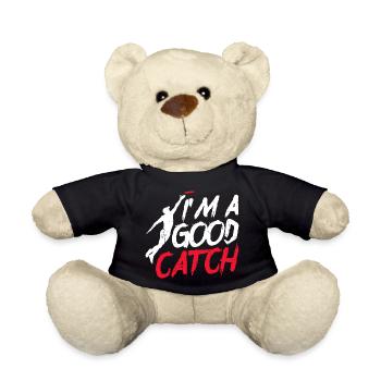 Ich bin ein guter Fang Handgeschriebenes Logo T-Shirt - Teddy - Schwarz - Vorne