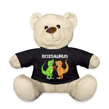 Boxe Saurus Dinosaure Drôle de T-Rex Combattant de gym - Nounours - noir - Devant