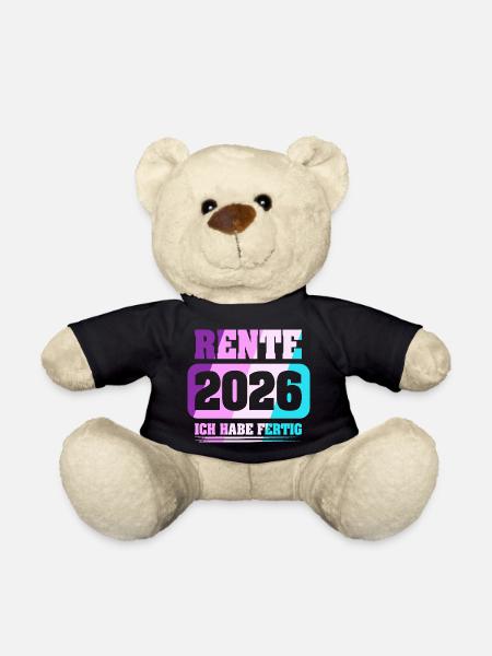Rentner Rente 2026 - Teddy - Schwarz