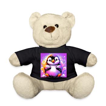 penguin - Teddy Bear - black - Front