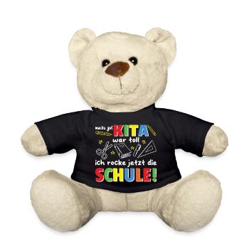  Kita Abschied jetzt rocke ich die Schule - Teddy - Schwarz - Vorne