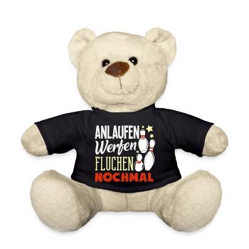 Anlaufen Werfen Fluchen Bowling - Teddy - Schwarz - Vorne